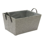 Silva Tapered Rectangular Fabric Storage Basket with Handles