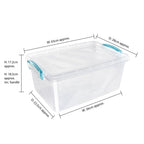 Plastic Clip Set of 3 Stackable Lidded Food Storage Box Set