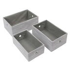 Serena Grey Set of 3 Rectangular Storage Baskets