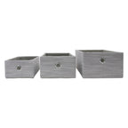 Serena Grey Set of 3 Rectangular Storage Baskets