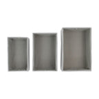 Serena Grey Set of 3 Rectangular Storage Baskets