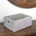 Serena Grey Set of 3 Rectangular Storage Baskets