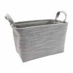 Serena Grey Rectangular Storage Basket with Handles