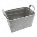 Serena Grey Rectangular Storage Basket with Handles