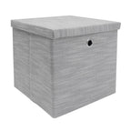 Serena Grey Foldable Cube Organiser Box with Lid