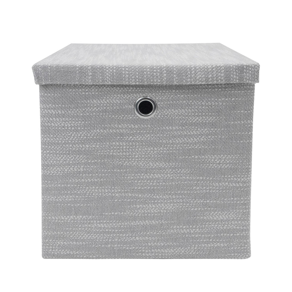 Serena Grey Foldable Cube Organiser Box with Lid