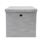 Serena Grey Foldable Cube Organiser Box with Lid