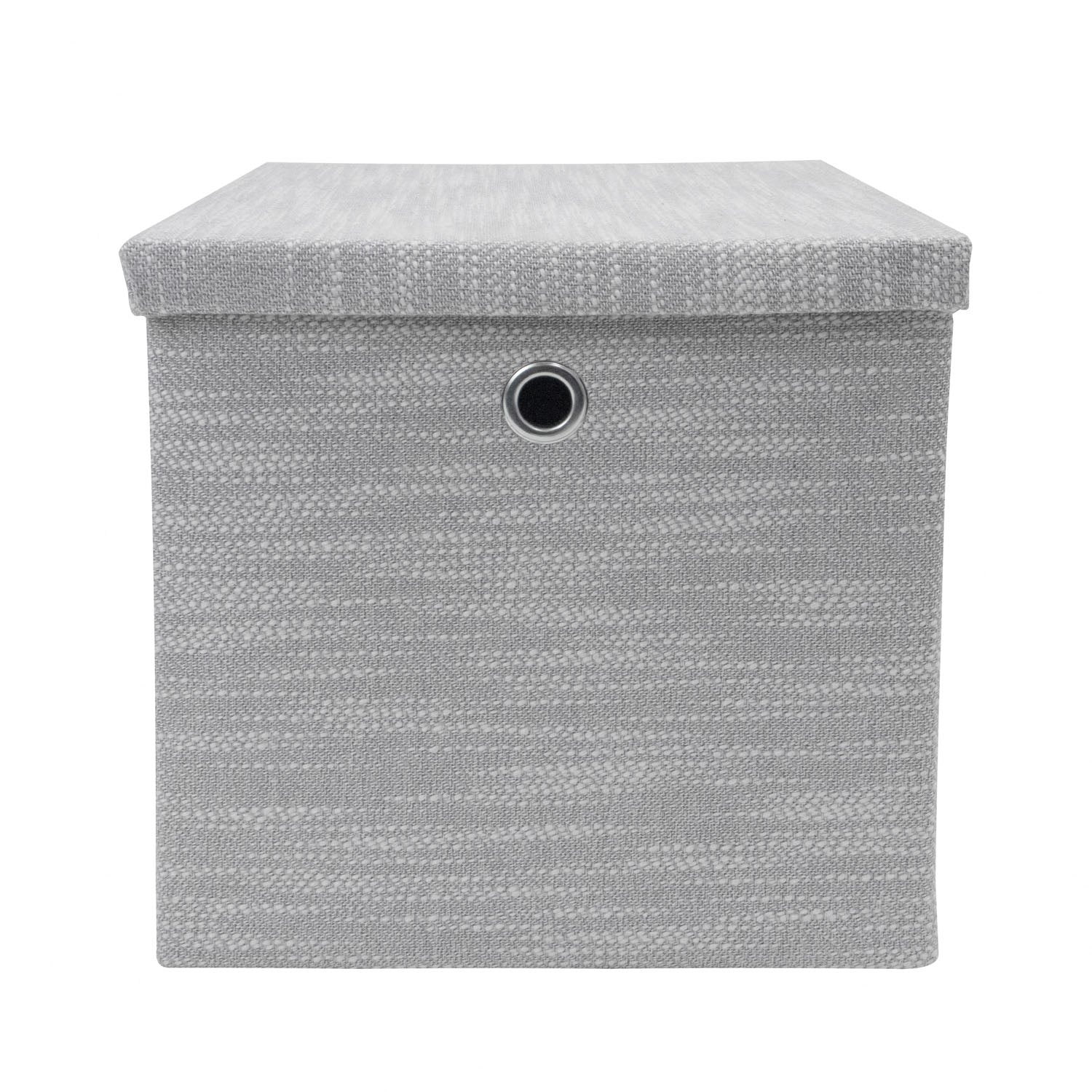 Serena Grey Foldable Cube Organiser Box with Lid