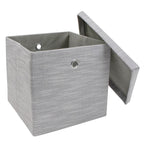 Serena Grey Foldable Cube Organiser Box with Lid