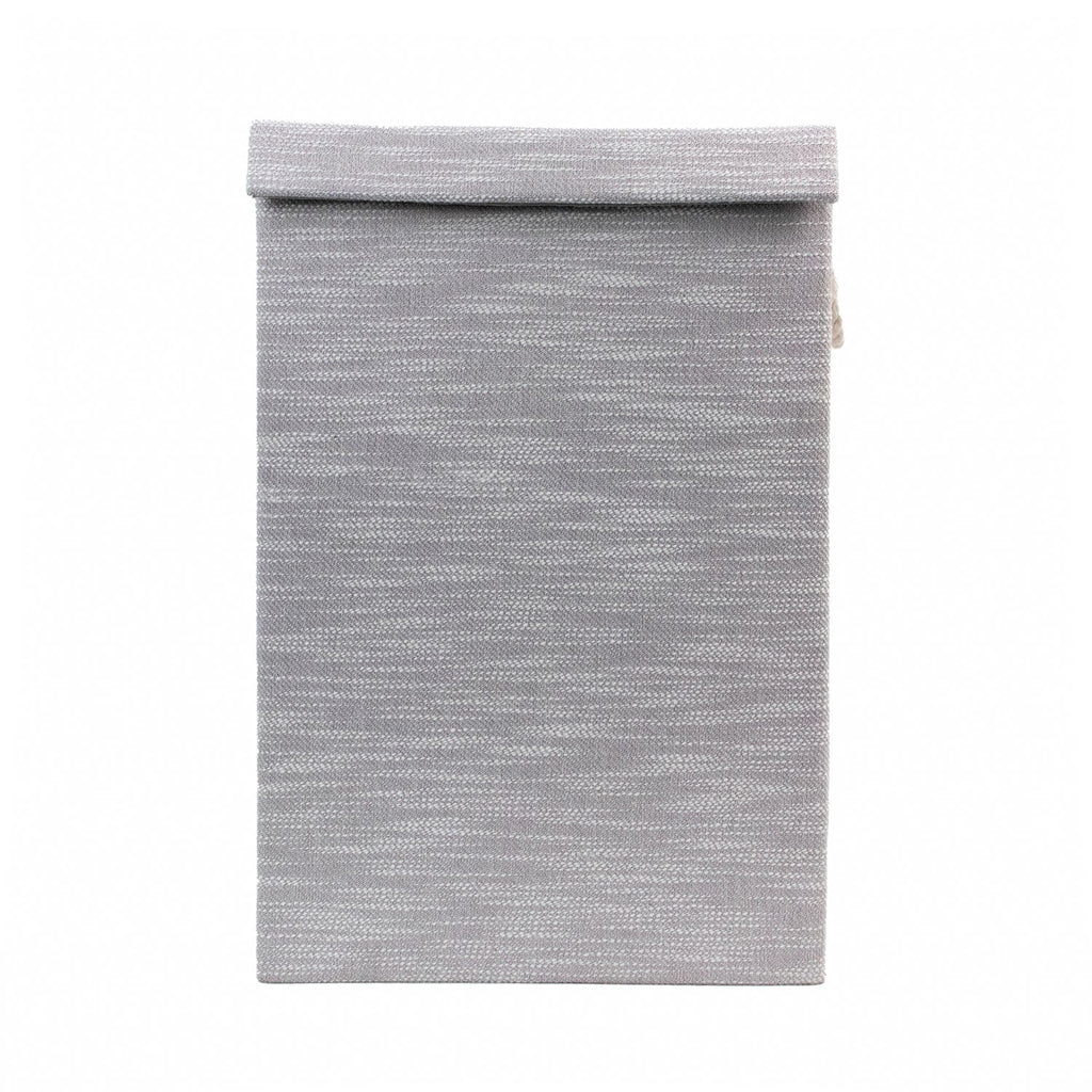 Serena Grey Foldable Laundry Hamper with Lid