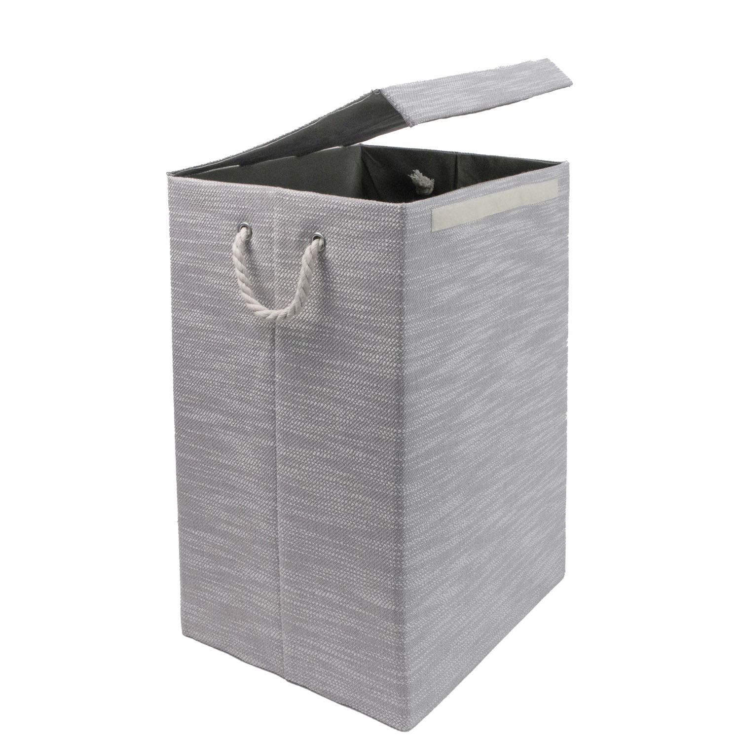 Serena Grey Foldable Laundry Hamper with Lid