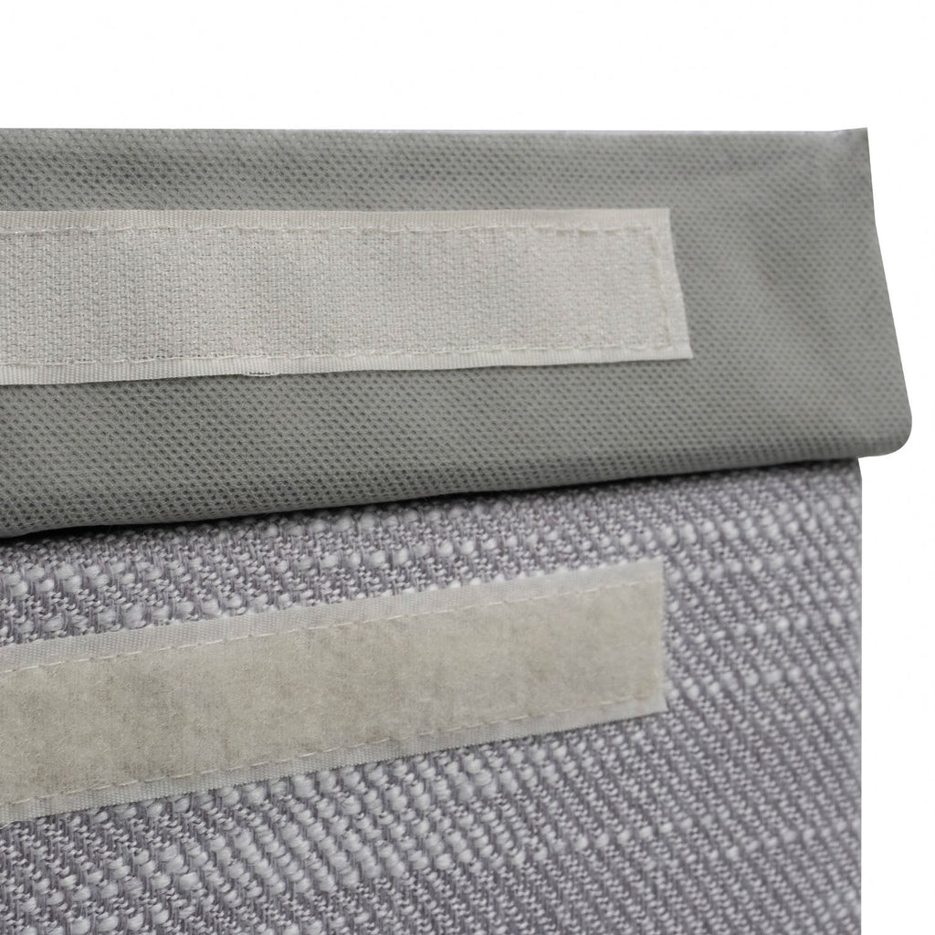Serena Grey Foldable Laundry Hamper with Lid