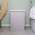 Serena Grey Foldable Laundry Hamper with Lid