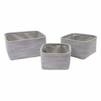 Serena Grey Set of 3 Square Storage Baskets