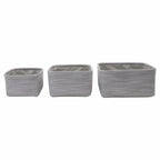 Serena Grey Set of 3 Square Storage Baskets
