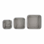 Serena Grey Set of 3 Square Storage Baskets
