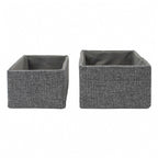 Chroma Set of 2 Rectangular Grey Storage Baskets