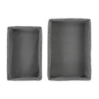 Chroma Set of 2 Rectangular Grey Storage Baskets