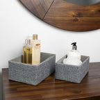 Chroma Set of 2 Rectangular Grey Storage Baskets