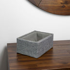 Chroma Set of 2 Rectangular Grey Storage Baskets