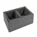 Chroma Set of 3 Grey Rectangular Storage Basket