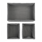 Chroma Set of 3 Grey Rectangular Storage Basket