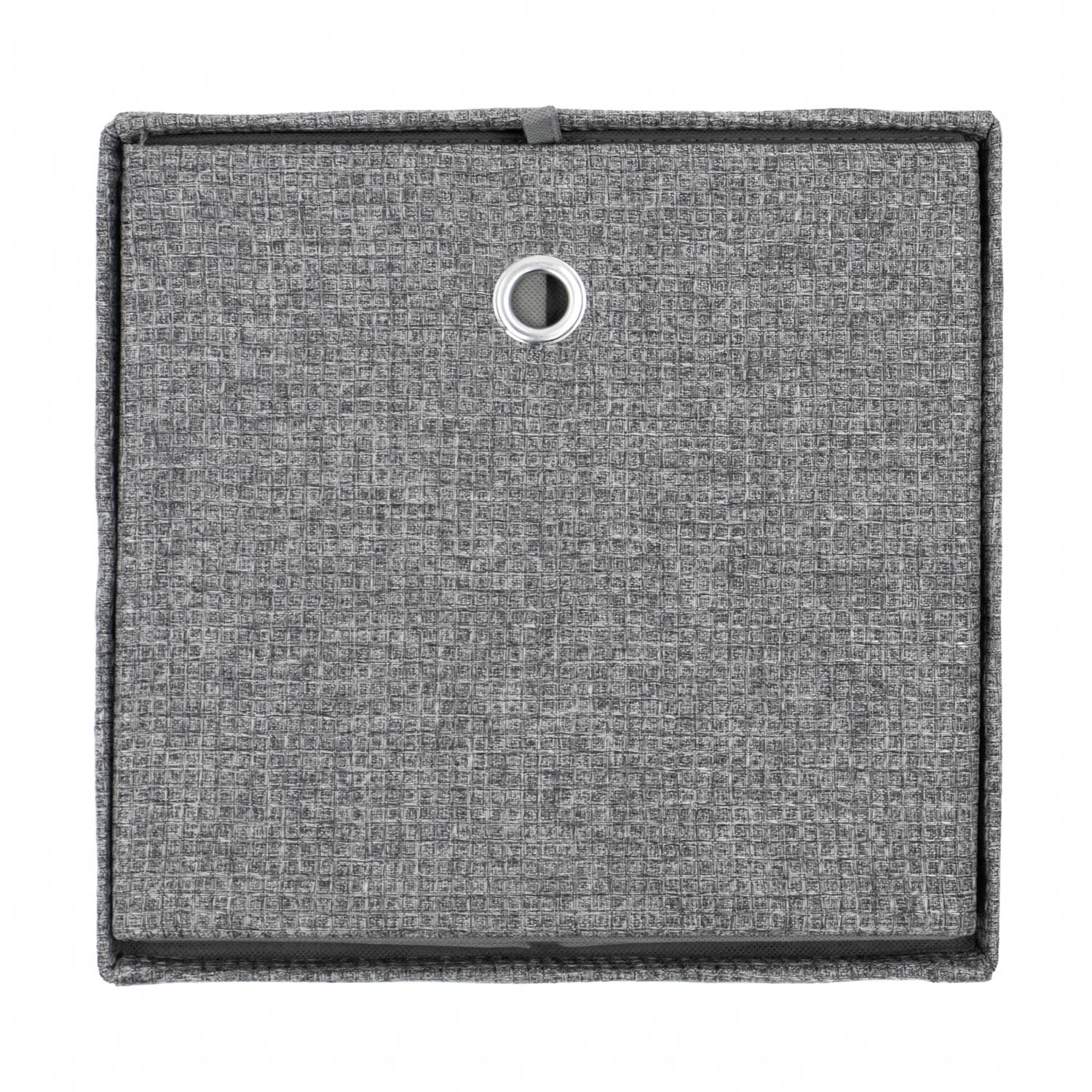 Chroma Foldable Grey Cube Organiser Box with Lid