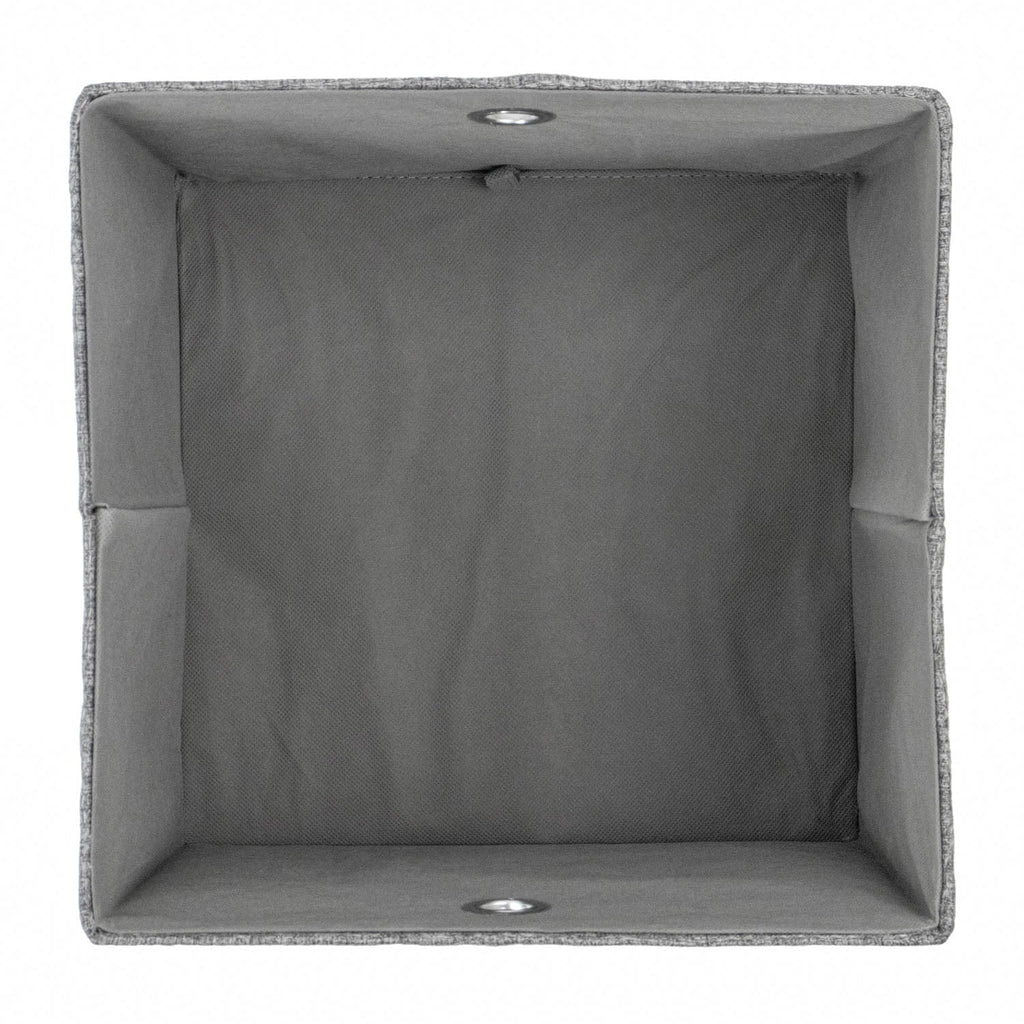 Chroma Foldable Grey Cube Organiser Box with Lid
