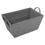 Chroma Rectangular Grey Storage Basket with Handles