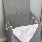 Chroma Foldable Laundry Hamper Grey with Lid