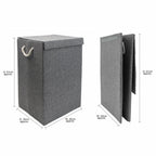 Chroma Foldable Laundry Hamper Grey with Lid