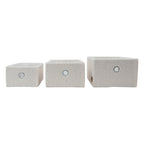 Shiro Set of 3 Boucle Fabric Rectangular Storage Baskets
