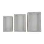 Shiro Set of 3 Boucle Fabric Rectangular Storage Baskets