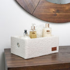 Shiro Set of 3 Boucle Fabric Rectangular Storage Baskets