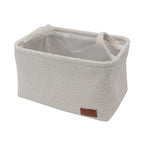 Shiro Boucle Fabric Rectangular Basket with Handles