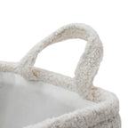 Shiro Boucle Fabric Rectangular Basket with Handles