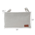 Shiro Boucle Fabric Rectangular Basket with Handles