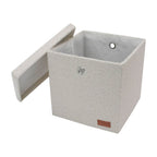 Shiro Boucle Fabric Cube Foldable Box with Lid