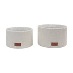 Shiro Set of 2 Boucle Fabric Round Baskets