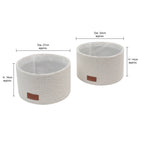 Shiro Set of 2 Boucle Fabric Round Baskets