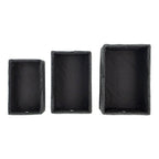 Metro Black Set of 3 Rectangular Storage Baskets