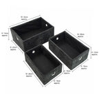 Metro Black Set of 3 Rectangular Storage Baskets