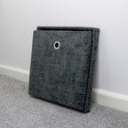 Metro Black Foldable Cube Organiser Box with Lid