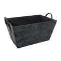 Metro Black Rectangular Storage Basket with Handles