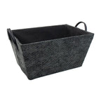 Metro Black Rectangular Storage Basket with Handles