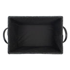 Metro Black Rectangular Storage Basket with Handles