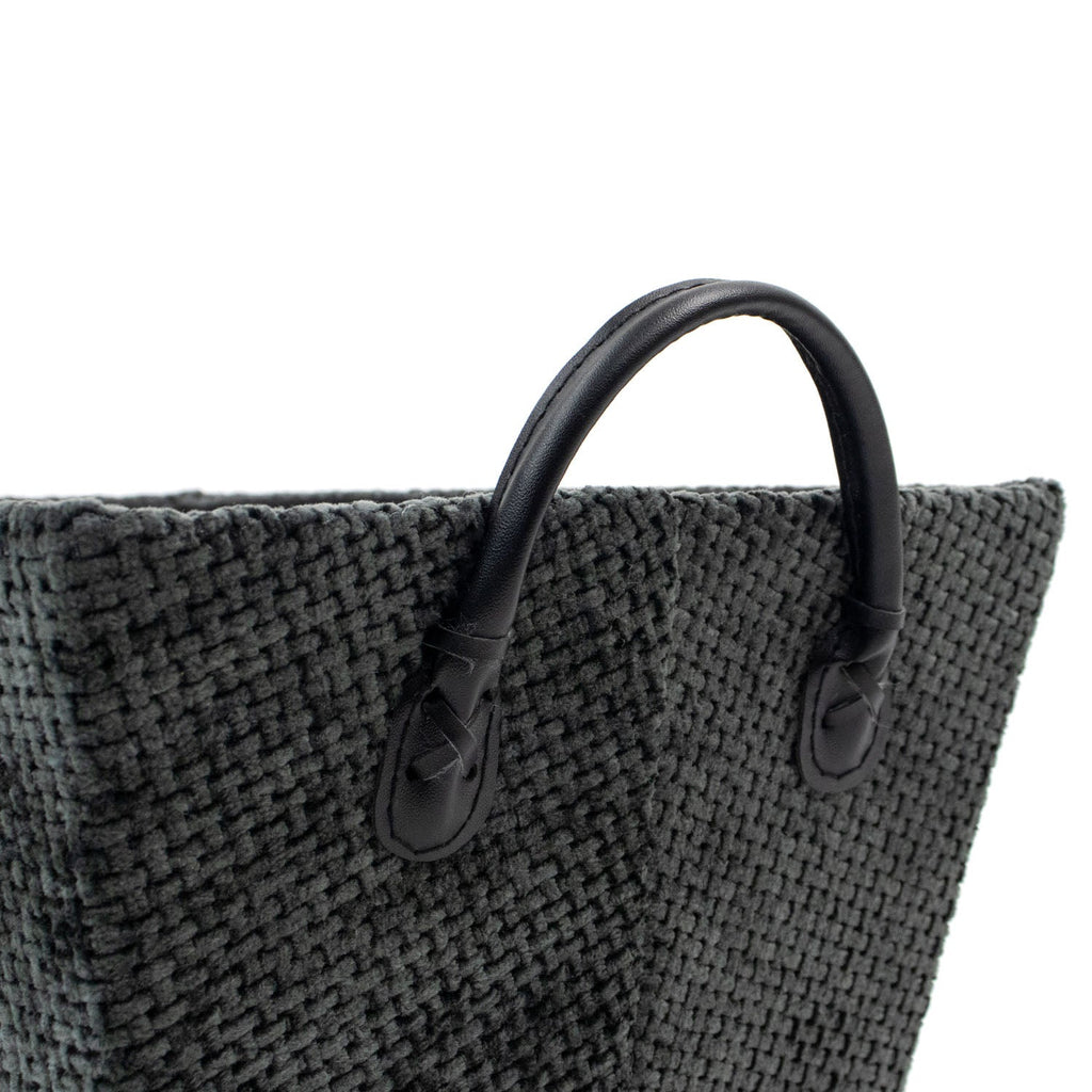 Metro Black Rectangular Storage Basket with Handles
