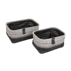 Kenzi Set of 2 Light Grey Rectangular Baskets
