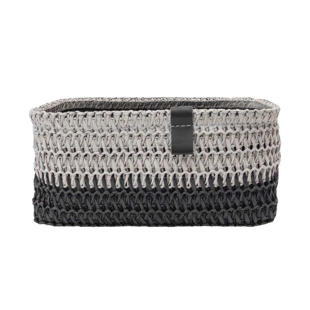 Kenzi Set of 2 Light Grey Rectangular Baskets