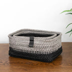 Kenzi Set of 2 Light Grey Rectangular Baskets